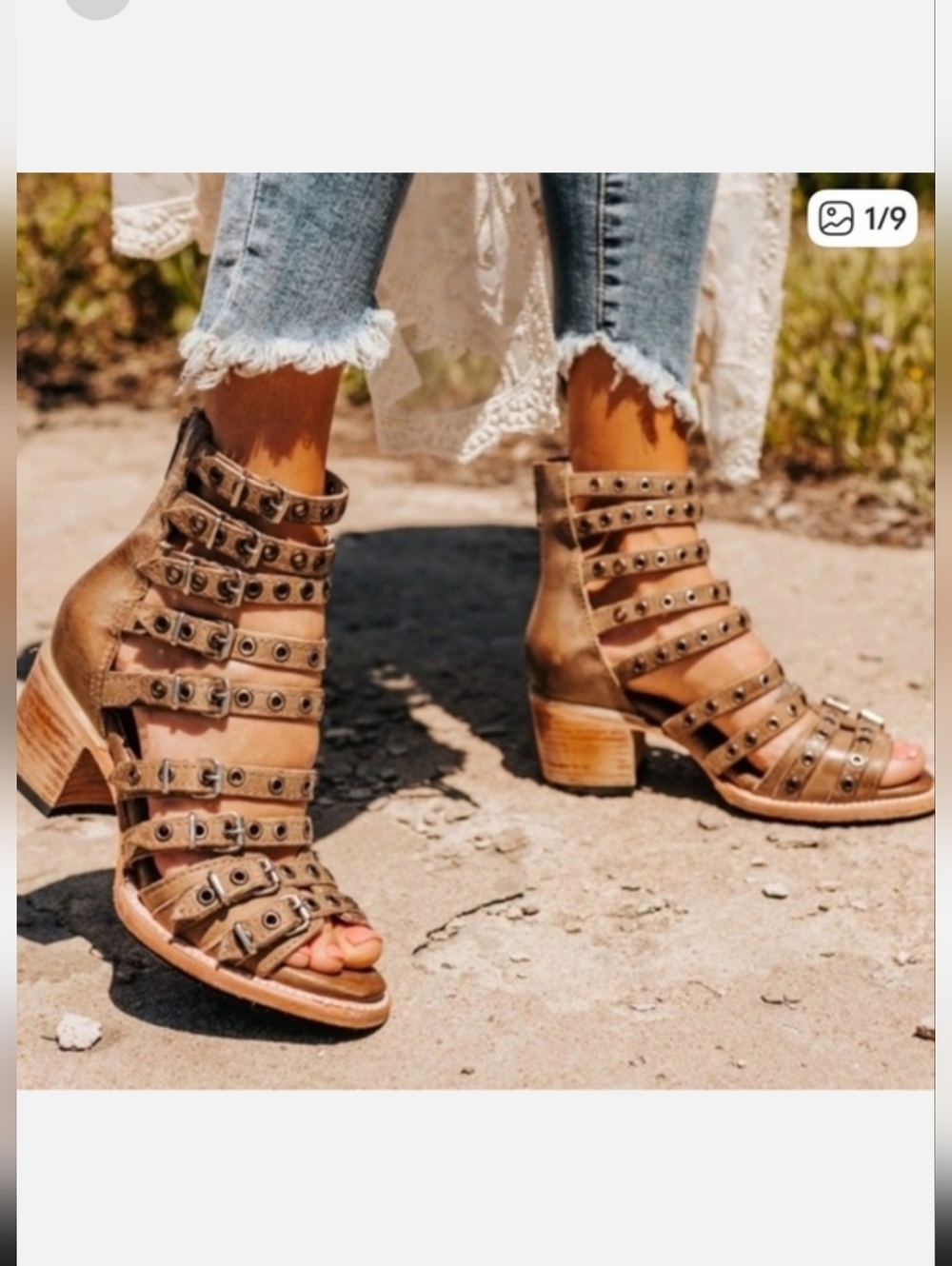 Freebird Women's Multi-Strap Studded Cannes Gladiator Sandals BRAND NEW